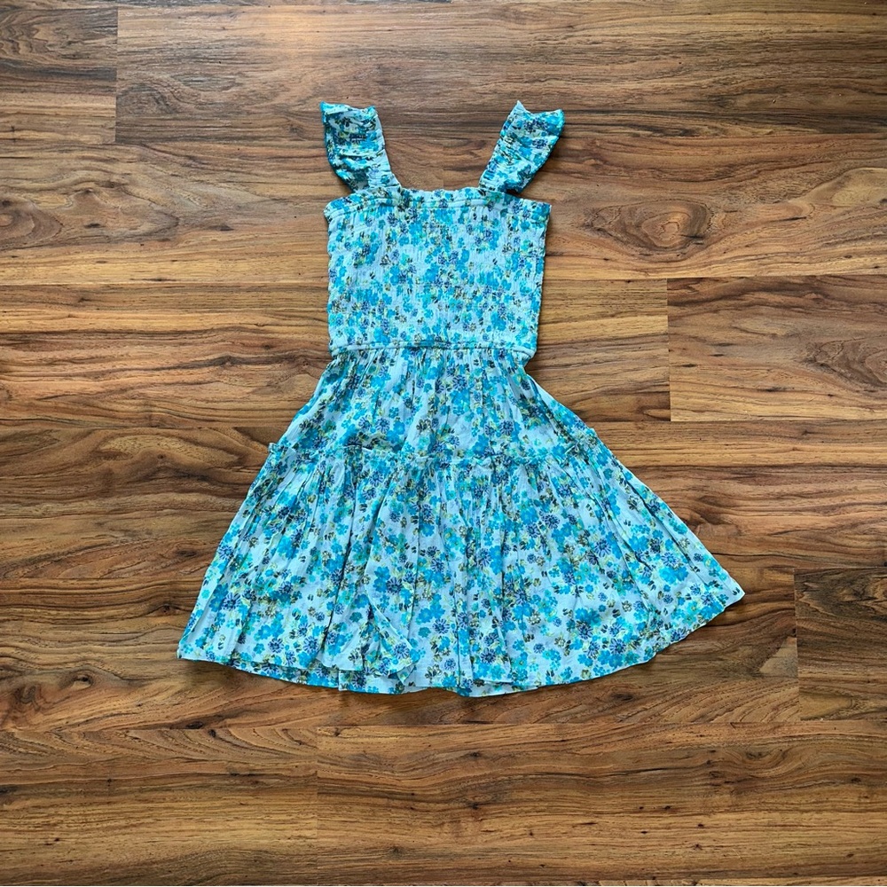 Blue aerie Flutter Sleeve Dress